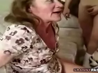 Granny Gangbang Hither Facial Cumshot