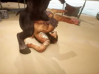 Minotaur fucks Lord and cums in his mouth - Wildlife