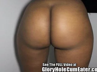 Hot ebony teen Diamond at the gloryhole